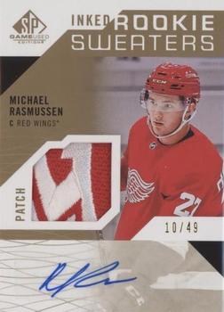 2018-19 SP Game Used - Inked Rookie Sweaters Patch #RS-MR Michael Rasmussen Front