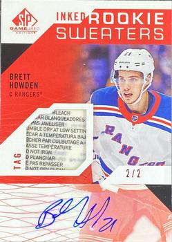 2018-19 SP Game Used - Inked Rookie Sweaters Tag #RS-BH Brett Howden Front