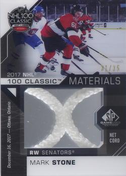 2018-19 SP Game Used - 2017 NHL 100th Classic Material Net Cords #NNC-MS Mark Stone Front