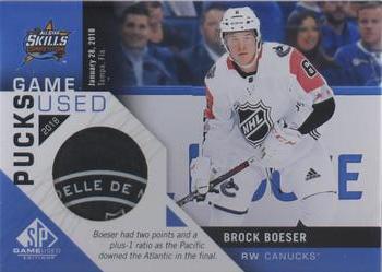 2018-19 SP Game Used - 2018 NHL All-Star Game-Used Pucks #ASGUP-BB Brock Boeser Front