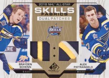 2018-19 SP Game Used - 2018 NHL All-Star Skills Fabrics Dual Patch #AS2-SP Brayden Schenn / Alex Pietrangelo Front