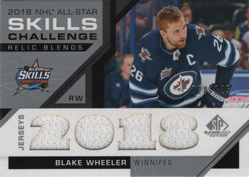 2018-19 SP Game Used - 2018 NHL All-Star Skills Relic Blends #ASRB-BW Blake Wheeler Front