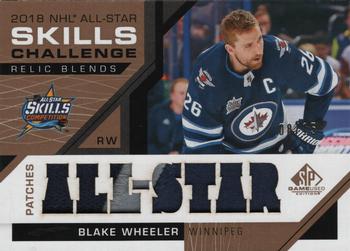 2018-19 SP Game Used - 2018 NHL All-Star Skills Relic Blends Jumbo Patch #ASRB-BW Blake Wheeler Front