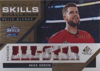 2018-19 SP Game Used - 2018 NHL All-Star Skills Relic Blends Jumbo Patch #ASRB-MG Mike Green Front