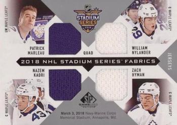2018-19 SP Game Used - 2018 NHL Stadium Series Fabrics Quad #SS4-LEAFS Patrick Marleau / William Nylander / Nazem Kadri / Zach Hyman Front