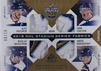 2018-19 SP Game Used - 2018 NHL Stadium Series Fabrics Quad Patch #SS4-CAPS Alex Ovechkin / John Carlson / Nicklas Backstrom / Andre Burakovsky Front