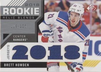 2018-19 SP Game Used - 2018 Rookie Relic Blends #RRB-BH Brett Howden Front