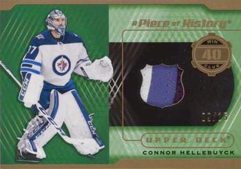 2018-19 SP Game Used - A Piece of History Relics 40 Win Season Club Patch #40-CH Connor Hellebuyck Front