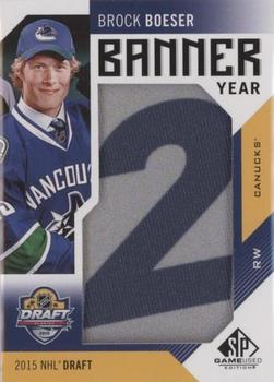 2018-19 SP Game Used - Banner Year Jumbo Relic Draft 2012-2018 #BD15-BB Brock Boeser Front