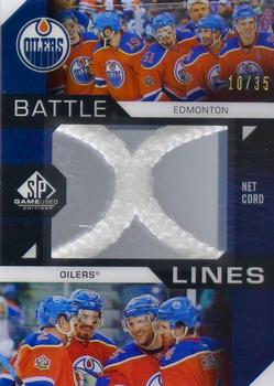 2018-19 SP Game Used - Battle Lines Net Cords #BL-EO Edmonton Oilers Front