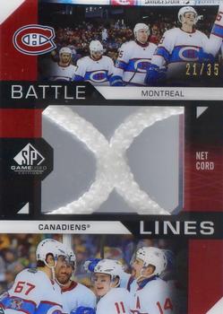 2018-19 SP Game Used - Battle Lines Net Cords #BL-MC Montreal Canadiens Front