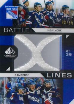 2018-19 SP Game Used - Battle Lines Net Cords #BL-NY New York Rangers Front