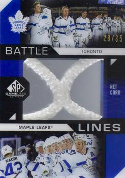 2018-19 SP Game Used - Battle Lines Net Cords #BL-TM Toronto Maple Leafs Front