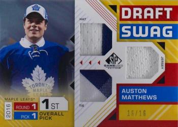 2018-19 SP Game Used - Draft Swag Triple Relic #DS-AM Auston Matthews Front
