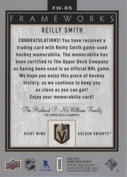 2018-19 SP Game Used - Frameworks Jumbo Jersey #FW-RS Reilly Smith Back