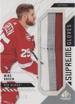 2018-19 SP Game Used - Supreme Jumbo Relics Gloves #PA-GR Mike Green Front