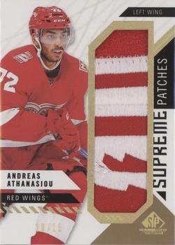 2018-19 SP Game Used - Supreme Jumbo Relics Patch #PA-AA Andreas Athanasiou Front