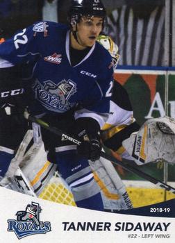 2018-19 Victoria Royals (WHL) #16 Tanner Sidaway Front