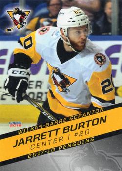 2017-18 Choice Wilkes-Barre/Scranton Penguins (AHL) #08 Jarrett Burton Front