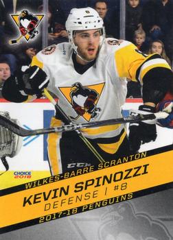 2017-18 Choice Wilkes-Barre/Scranton Penguins (AHL) #22 Kevin Spinozzi Front