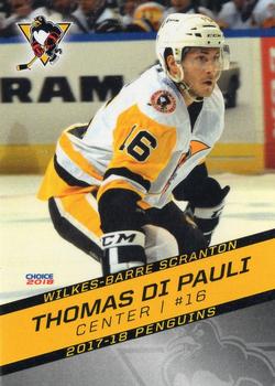 2017-18 Choice Wilkes-Barre/Scranton Penguins (AHL) #23 Thomas DiPauli Front