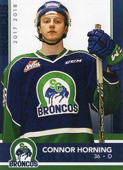 2017-18 Swift Current Broncos (WHL) Update #9 Connor Horning Front