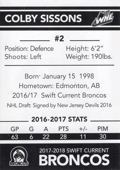 2017-18 Swift Current Broncos (WHL) Update #15 Colby Sissons Back