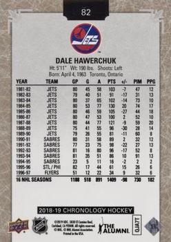 2018-19 Upper Deck Chronology #82 Dale Hawerchuk Back