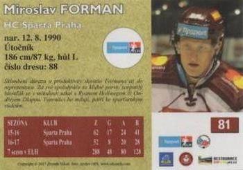 2017-18 OFS Classic - Retro #81 Miroslav Forman Back