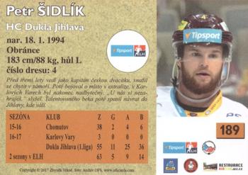 2017-18 OFS Classic - Retro #189 Petr Sidlik Back