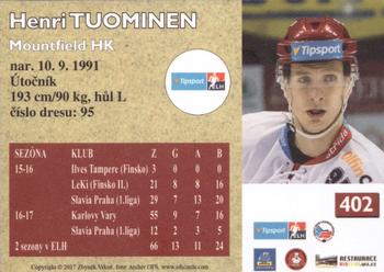 2017-18 OFS Classic - Retro #402 Henri Tuominen Back