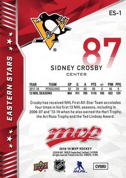 2018-19 Upper Deck MVP - Eastern Stars #ES-1 Sidney Crosby Back