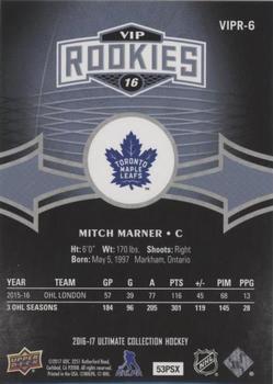 2016-17 Upper Deck Ultimate Collection - Quest Challenge Achievement VIP Rookies #VIPR-6 Mitch Marner Back