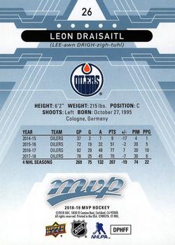 2018-19 Upper Deck MVP - Factory Set Blue #26 Leon Draisaitl Back