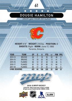 2018-19 Upper Deck MVP - Factory Set Blue #61 Dougie Hamilton Back