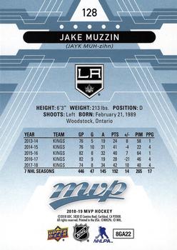 2018-19 Upper Deck MVP - Factory Set Blue #128 Jake Muzzin Back