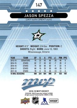 2018-19 Upper Deck MVP - Factory Set Blue #147 Jason Spezza Back