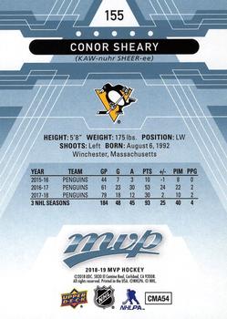 2018-19 Upper Deck MVP - Factory Set Blue #155 Conor Sheary Back