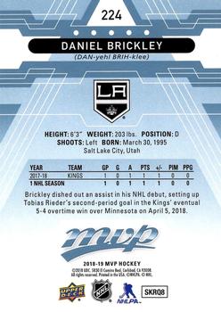 2018-19 Upper Deck MVP - Factory Set Blue #224 Daniel Brickley Back