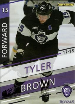 2017-18 Rieck's Printing Reading Royals (ECHL) #10 Tyler Brown Front