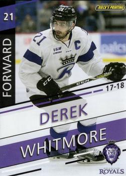 2017-18 Rieck's Printing Reading Royals (ECHL) #16 Derek Whitmore Front