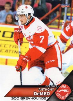 2017-18 Choice Sault Ste. Marie Greyhounds (OHL) #4 Anthony DeMeo Front