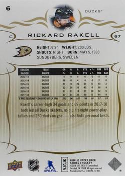 2018-19 Upper Deck - Silver Foil #6 Rickard Rakell Back
