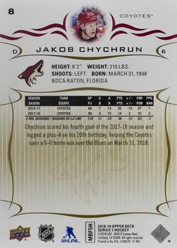 2018-19 Upper Deck - Silver Foil #8 Jakob Chychrun Back