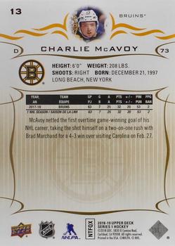 2018-19 Upper Deck - Silver Foil #13 Charlie McAvoy Back