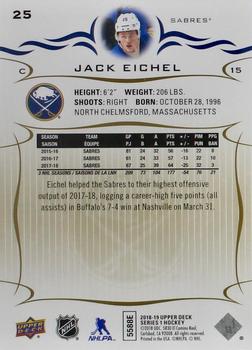 2018-19 Upper Deck - Silver Foil #25 Jack Eichel Back