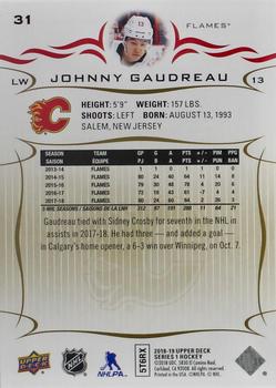 2018-19 Upper Deck - Silver Foil #31 Johnny Gaudreau Back