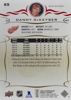 2018-19 Upper Deck - Silver Foil #65 Danny DeKeyser Back