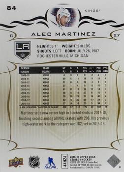 2018-19 Upper Deck - Silver Foil #84 Alec Martinez Back