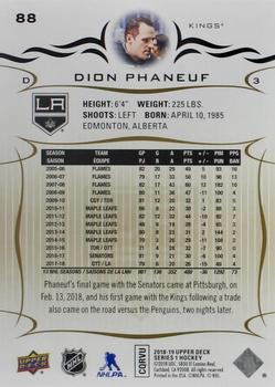 2018-19 Upper Deck - Silver Foil #88 Dion Phaneuf Back